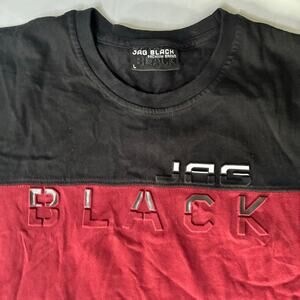 Jag Black Jeans Philippines Premium Denim Maroon Black T-shirt Men US L Logo